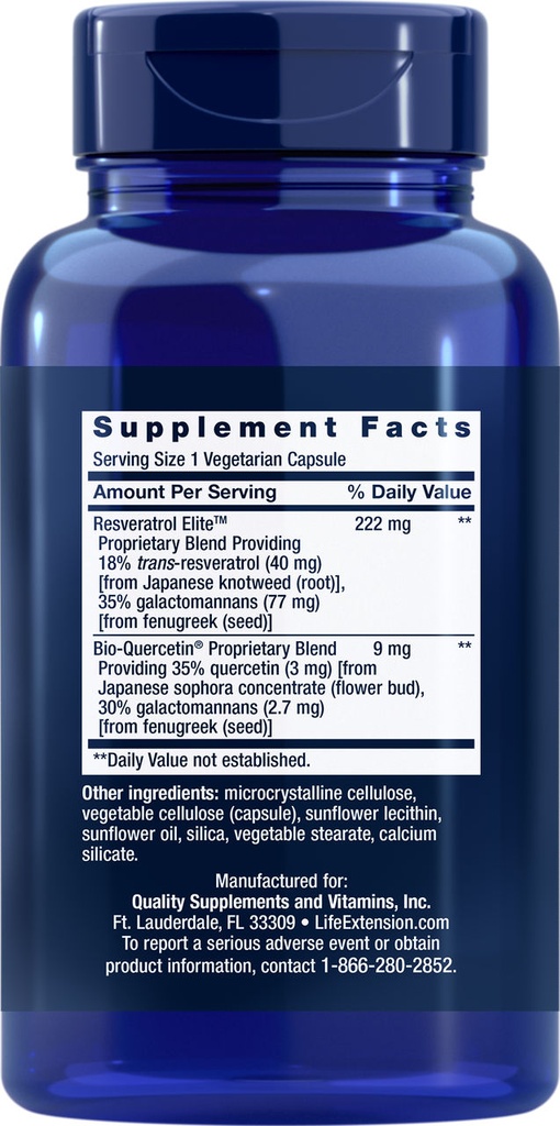 LIFE EXTENSION RESVERATROL 100 MG 60 CAPSULA