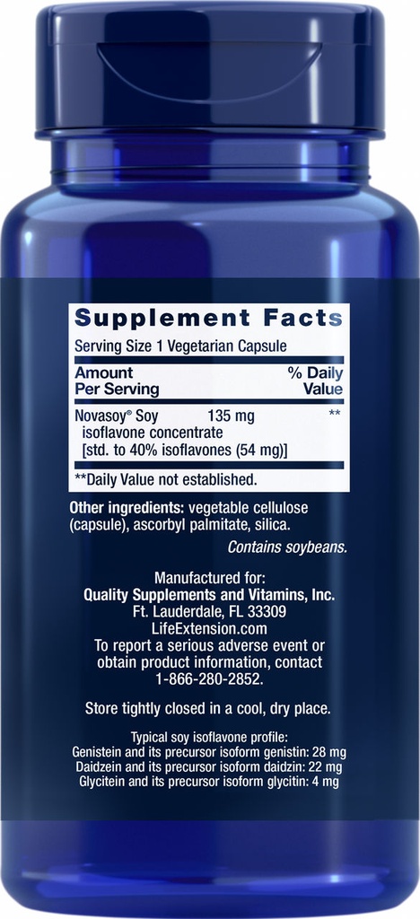 LIFE EXTENSION SUP ABSORBABLE SOY ISOFLAVON 60 CAPSULAS
