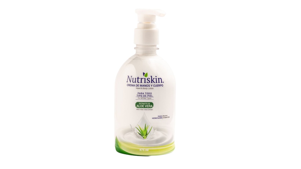 NUTRISKIN CREMA DE MANOS Y CUERPO ALOE 475ML