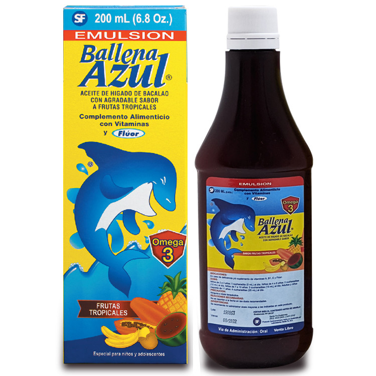 BALLENA AZUL EMULSIÓN FRUTAS TROPICALES 200 ML