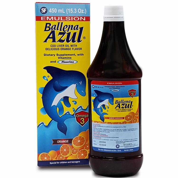 BALLENA AZUL EMULSIÓN  NARANJA 450 ML