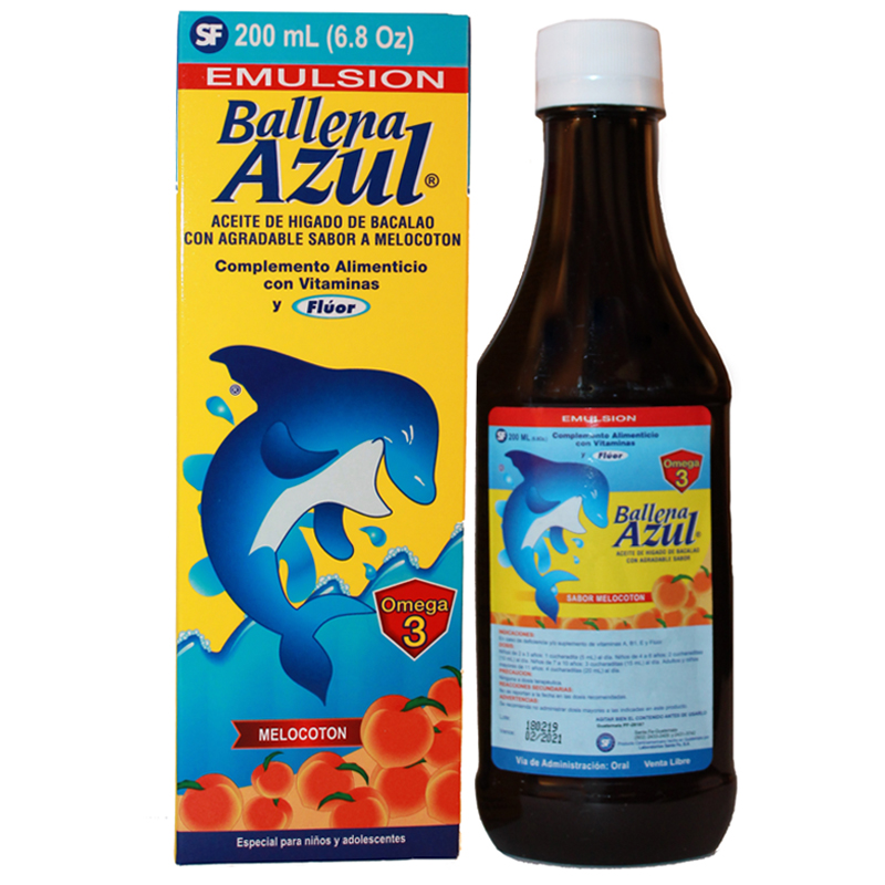 EMULSIÓN BALLENA AZUL MELOCOTÓN 200 ML