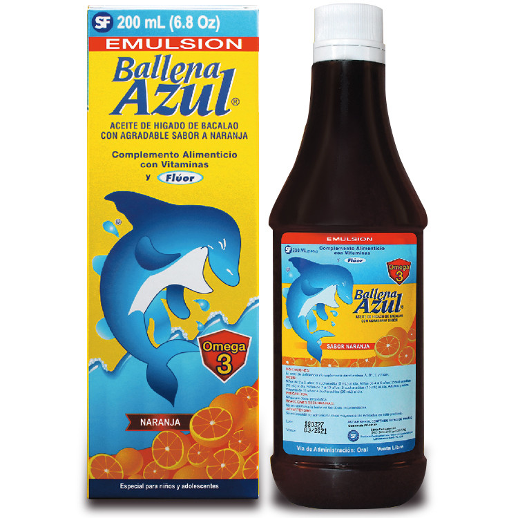 BALLENA AZUL EMULSIÓN NARANJA 200 ML