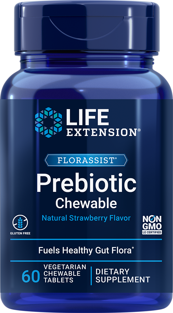 LIFE EXTENSION FLORASSIST PREBIOTIC CHEW 60 CAPSULAS