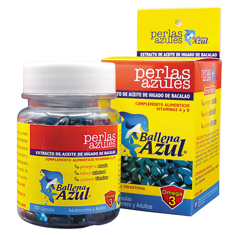 BALLENA AZUL PERLAS AZULES 100 CAPS