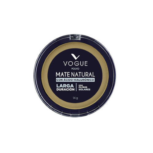Vogue Polvo Compacto Mate Natural Con Acido Hialuronico Arena 14 Grs