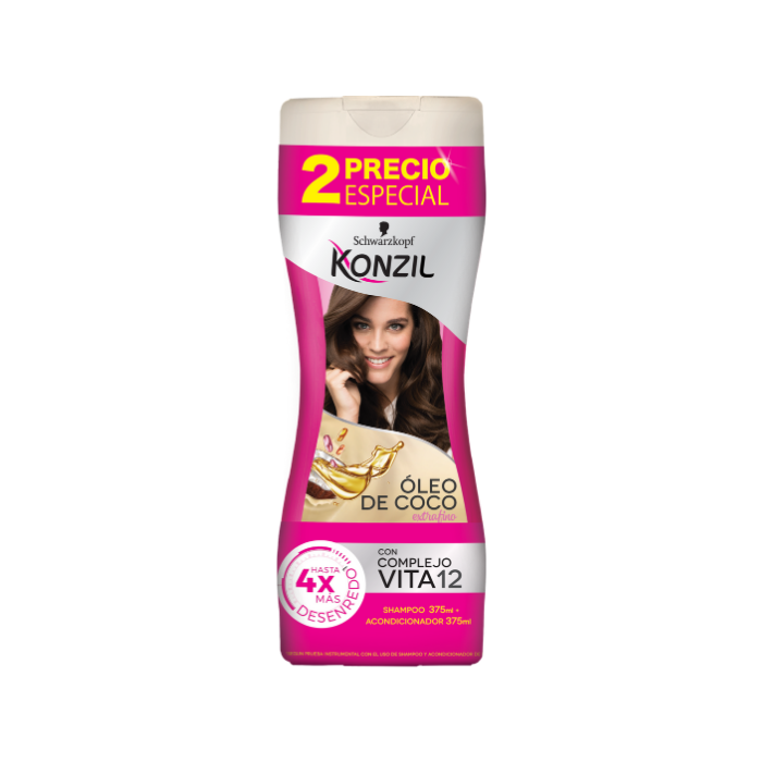 KonziL V12 DÚO COCO 375ml SHAMPOO ACONDICIONADOR