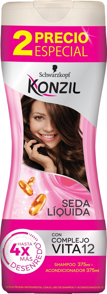 KONZIL V12 DÚO SUAVIDAD 375ml SHAMPOO ACONDICIONADOR