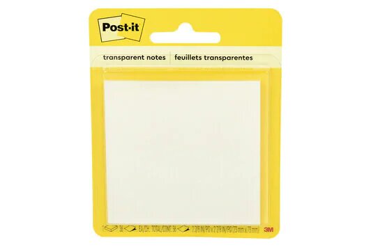 Post It Transparent Notes 2-7/8 In X 2-7/8 In