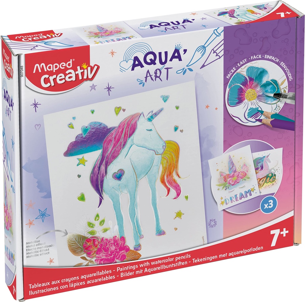 MAPED CREATIVE CUADROS ACUARELAS UNICORNIO