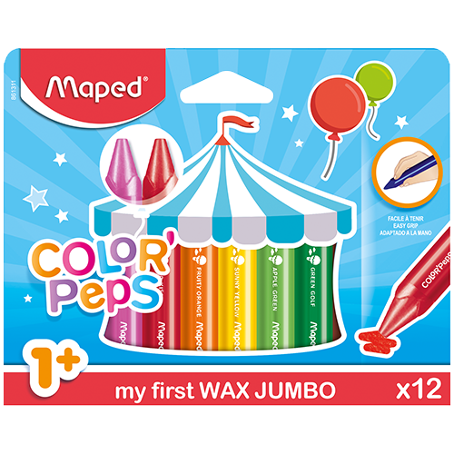 Maped Lapices De Cera Color Peps Wax Maxi 12 Und
