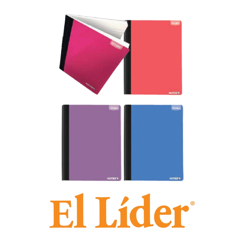 El Lider Cuaderno Raya Ancha Grande 100H Color Var