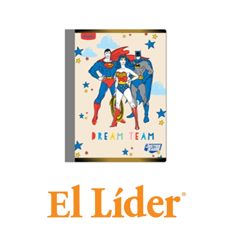 El Lider Cuaderno Raya Ancha Grande 100H Liga Justicia