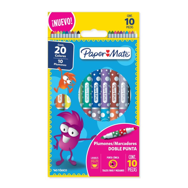 Paper Mate Marcadores Doble Punta 20 Colores