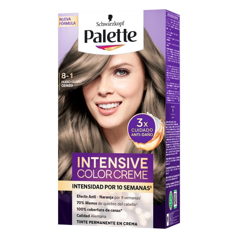 Palette Tinte Cc 8-1 Rubio Claro Cenizo