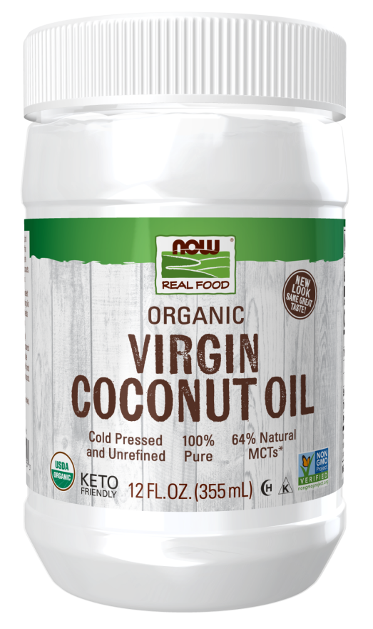 Now Organic Coconut Oil Virgin  12 Oz