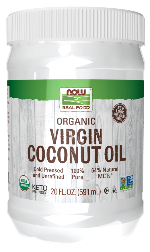 Now Organic Coconut Oil Virgin 20 Oz