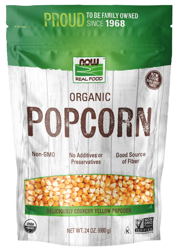 Now Popcorn Organic 24 Oz