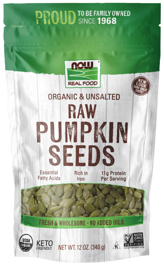 Now Organic Pumpkin Seeds  12 Oz