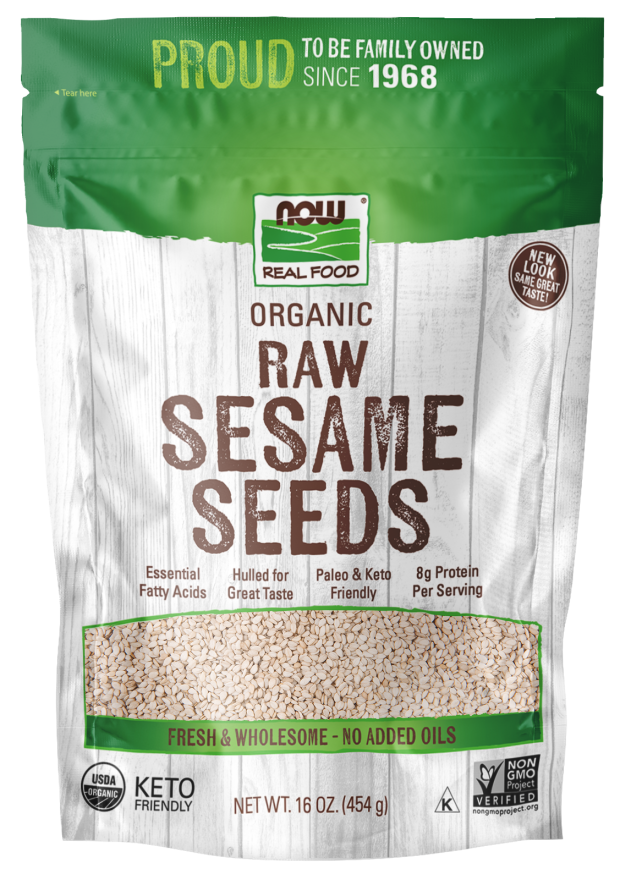 Now Sesame Seeds Hulled Org 1 Lb