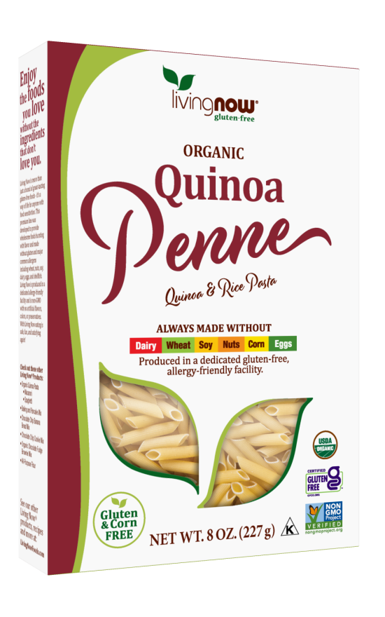 Now Quinoa Penne Pasta Gf Org 8 Oz