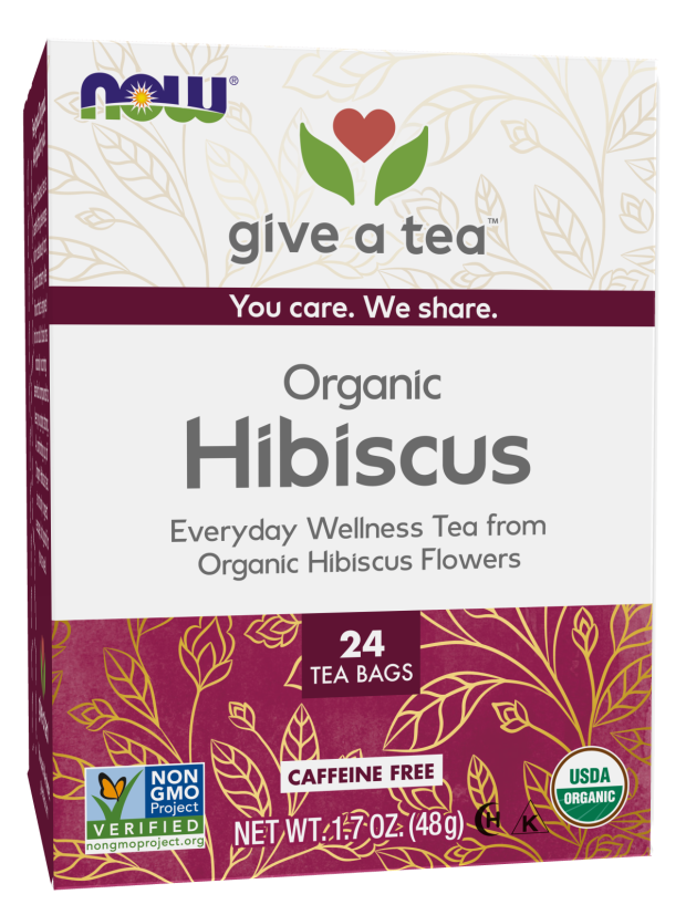 Now Organic Hibiscus Tea Bags  24 Bags