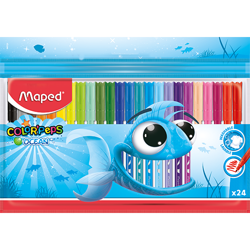 MAPED MARCADOR COLOR PEPS OCEAN 24 UND