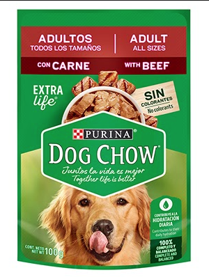 Dog Chow Pouch Adulto Carne 100 Gr