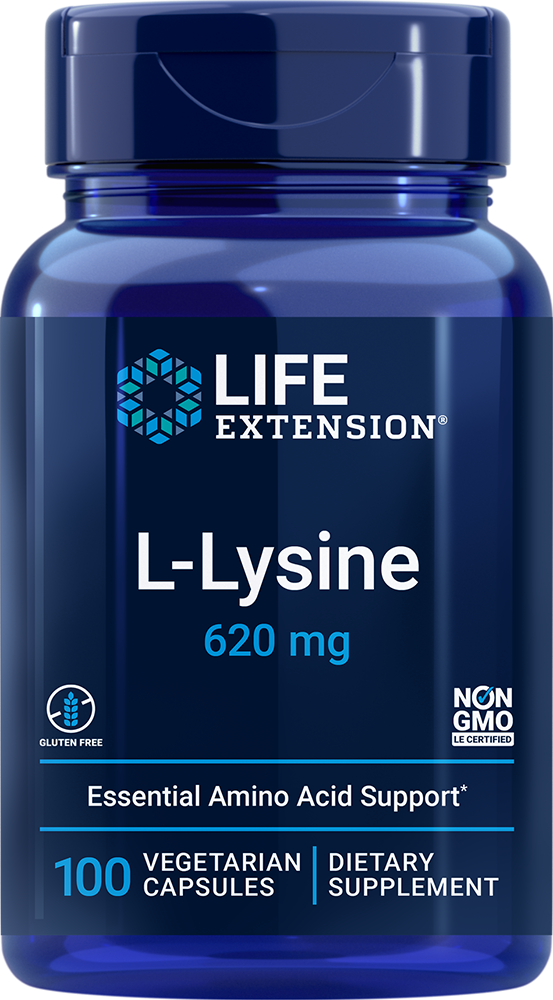 LIFE EXTENSION L-LYSINE 620MG 100CAP