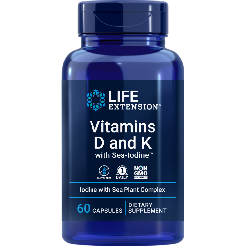 LIFE EXTENSION VITAMINS D AND SEA-IODINE™ 60 CAP