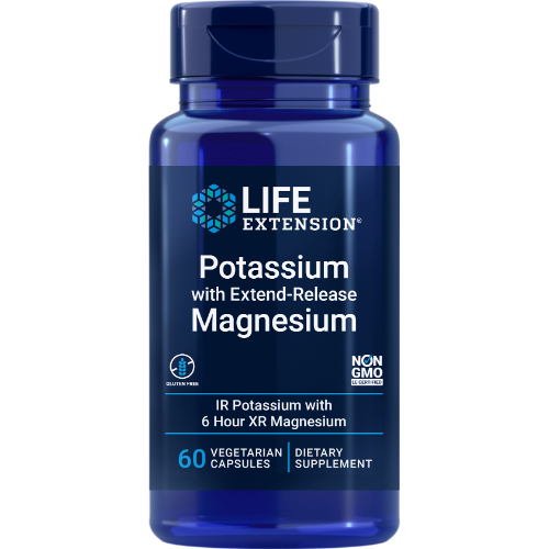 LIFE EXTENSION POTASSIUM EXTN-RELE MAGNESIUM60CAP