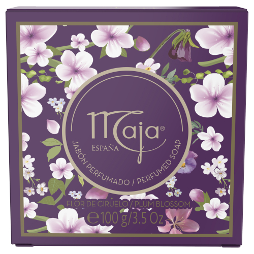 [1005148] Maja Jabon Barra Plum Blossom Cuadrado 100 Grs