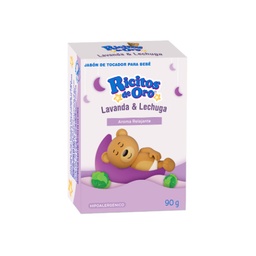 [1002566] RICITOS DE ORO  JABON EN BARRA  LAVANDA 90 GRS