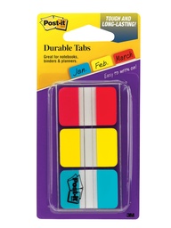 [1008076] Post-it® Banderitas Adhesivas Rígidas Colores Brillantes 1x1.5in con 3 blocks, 22 banderitas cada block, Modelo 686-RYB