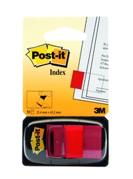 [1008070] Post-it® Banderitas Adhesivas para Indicar. Color Rojo. Tamaño 4,3 x 2,4 cms, 50 unidades. Modelo 680-1