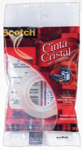 [1152435] Scotch® Cinta Cristal En Bolsa. Tamaño 18Mm X 20M