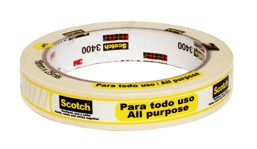 [1151848] Cinta De Enmascarar Scotch® 3/4", 18Mm X 25M, 3400D