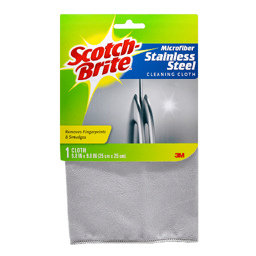 [1010126] Scotch-Brite® Paño Microfibra Limpieza Acero Inoxidable 1 Und