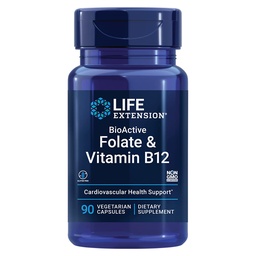 [1151808] LIFE EXTENSION FOLATE WITH VITAMIN B12 90CAP
