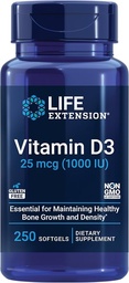 [1002365] LIFE EXTENSION VITAMIN D3 1000 IU 250CAP
