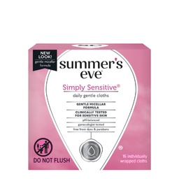 [1002271] SUMMER'S EVE TOALLA PIEL SENSIBLE 16 UNIDADES