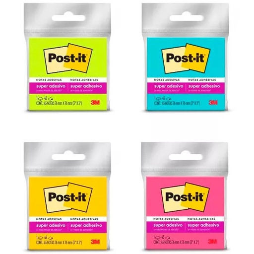 [1154238] Post It Super Sticky 45 Hojas 3X3 Colors