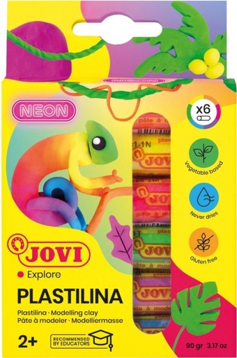 [1154488] Jovi Plastilina 6 Colores Neon