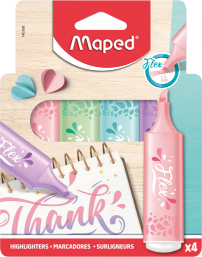 [1155634] Maped Resaltadores Flex Pastel 4 Und