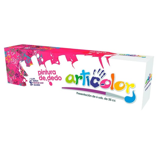[1000899] Resistol Pintura De Dedos 6 Colores 30Ml