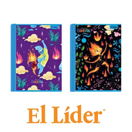 [1155377] El Lider Cuaderno Doble Raya Grande 100H Elemental