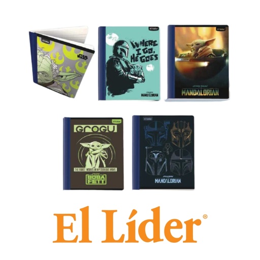 [1155379] El Lider Cuaderno Raya Ancha Grande 100H Mandalorian