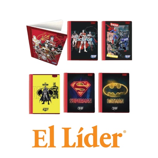 [1155381] El Lider Cuaderno Raya Ancha Grande 100H Dc Heroes