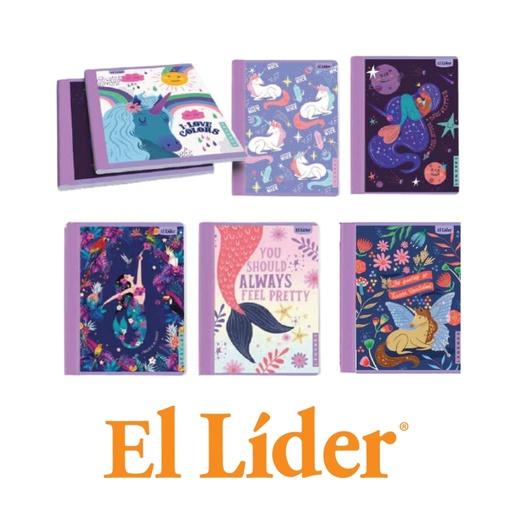 [1155387] El Lider Cuaderno Raya Ancha Grande 100H Legend Kids