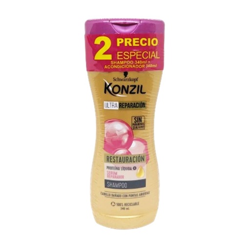 [1155645] Konzil Duo Pack Ultra Repair Shampoo + Acondicionador 340Ml